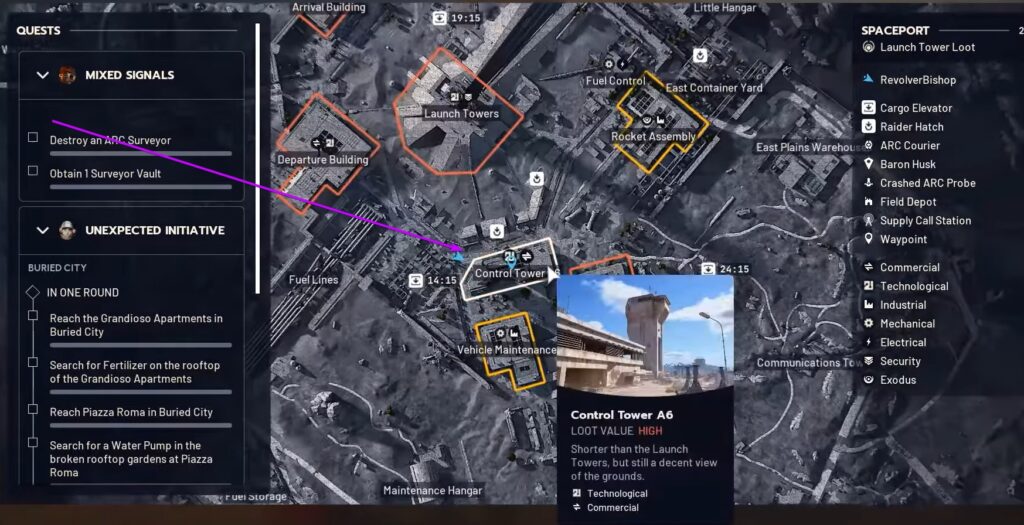 Control Tower A6 map ARC Raiders