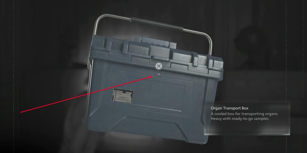 Organ Box back examine in Resident Evil Requiem