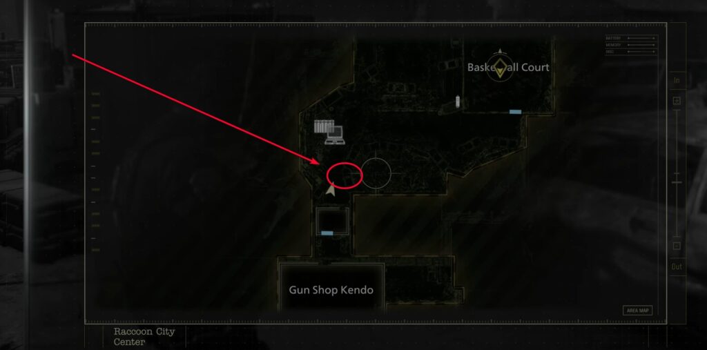 Outside Gun Shop Kendo in Resident Evil Requiem.