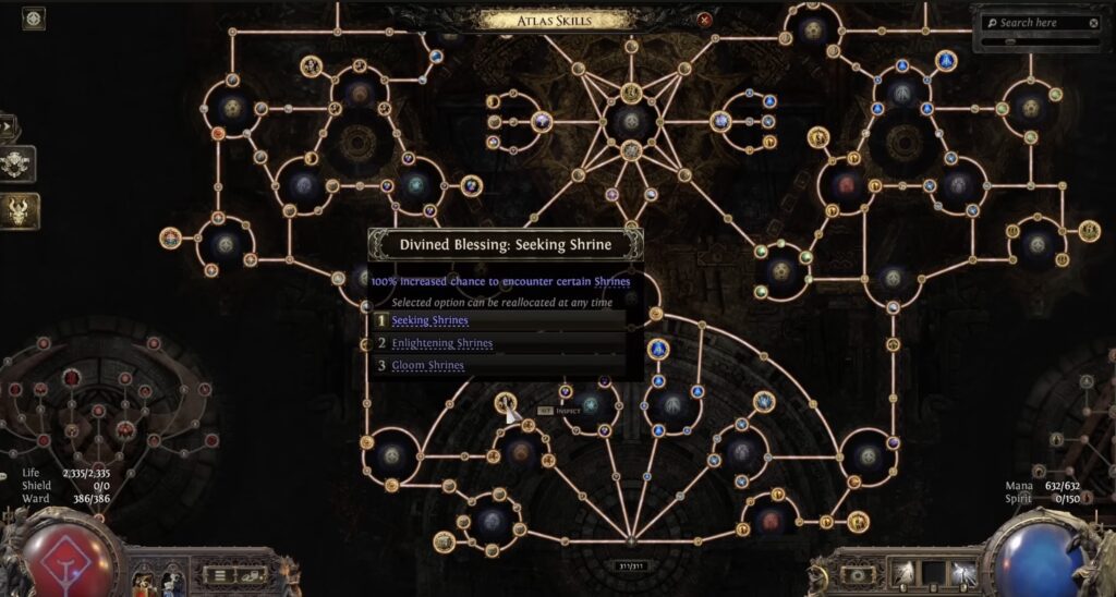 Atlas Shrines in Path of Exile 2