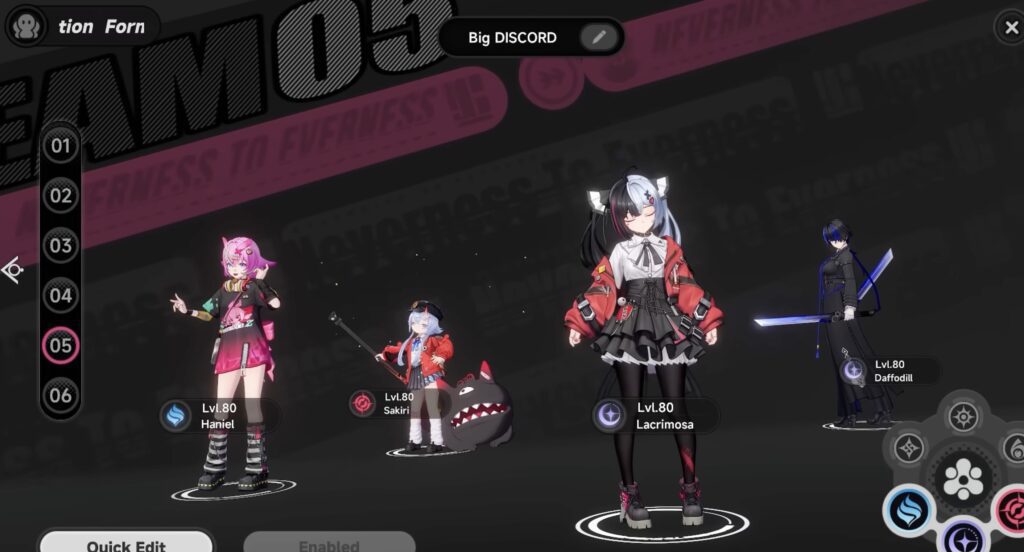Best Lacrimosa Team Daffodil, Haniel, Sakiri for Discord in NTE