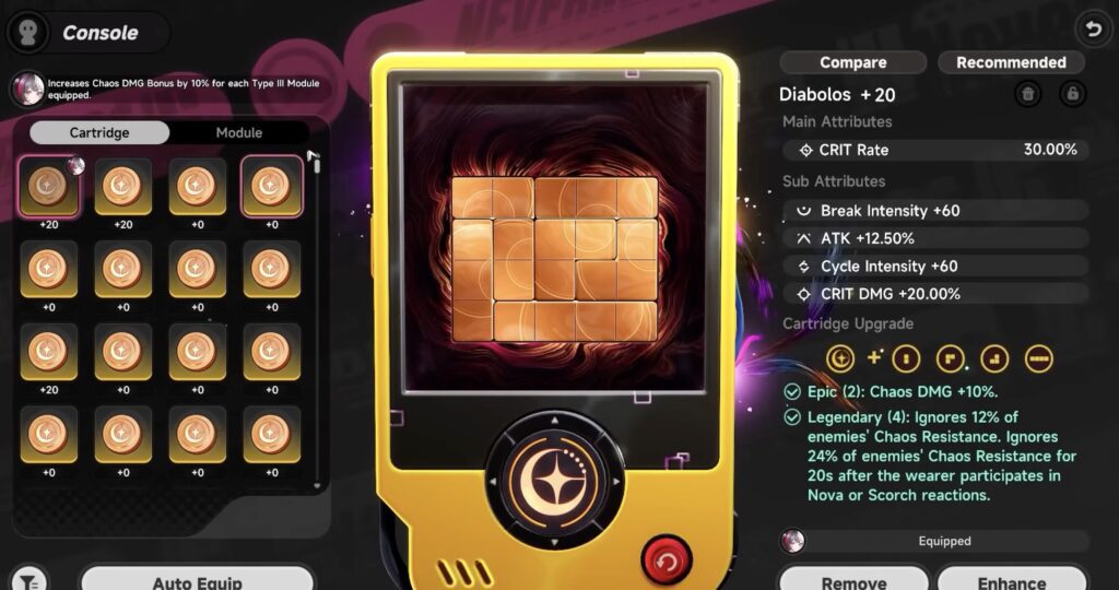 Diabolos Best Console Set for Lacrimosa in NTE
