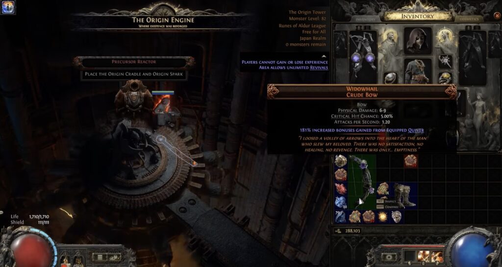 Using Origin Cradle and Origin Spark in Origin Reactor to refight Arbiter of Divinity